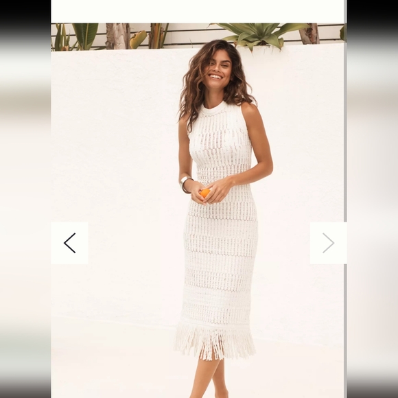 Anthropologie Dresses & Skirts - DAILY PRACTICE anthropology Sierra Sleeveless Fringe Midi Dress 🆕